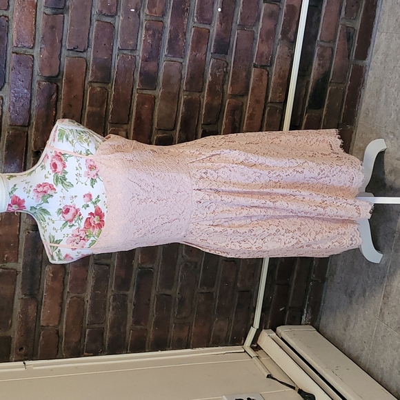 💕 NWT donna Morgan peach dress 2pc - Picture 2 of 4